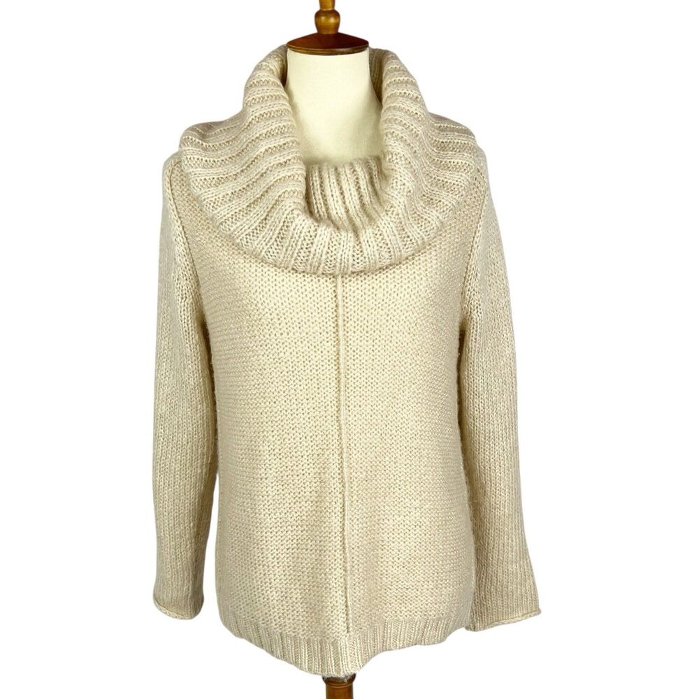 Wooden Ships Paola Buendia Oatmeal Soft Mohair Wool Blend Cowl Sweater S / M